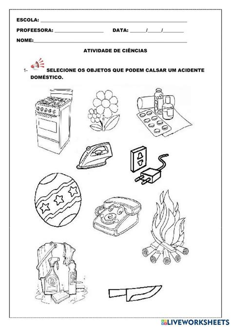 Acidentes Dom Sticos Activity Workbook Teachers Google Classroom