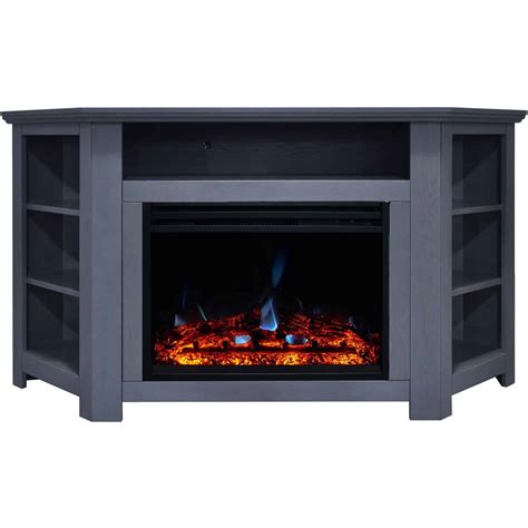 Cambridge Stratford Electric Fireplace Heater With In Blue Corner