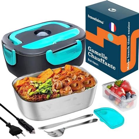 TRAVELISIMO Gamelle Chauffante 80W Portable Lunch Box Chauffante