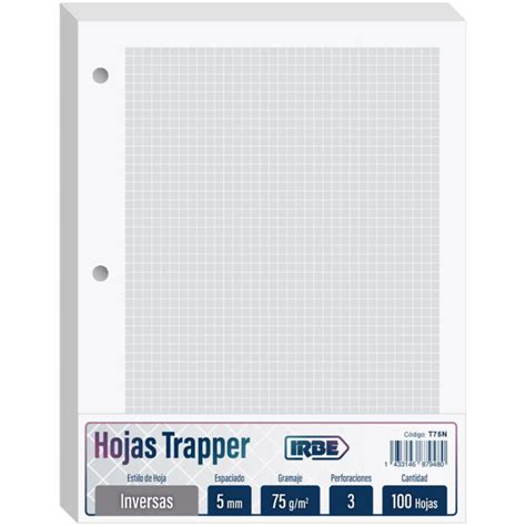 Hojas Trapper Irbe Tama O Carta Paquete De Con Perforaciones