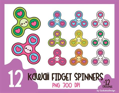 Kawaii Clipart Kawaii Fidget Spinner Clip Art Cute Fidget Spinner Clip Art Kawaii Toy Clip