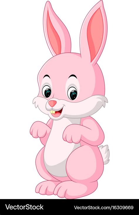 Cute Rabbit Cartoon Royalty Free Vector Image Vectorstock