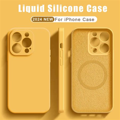 Capa Magn Tica De Silicone L Quido Para For Iphone Pro