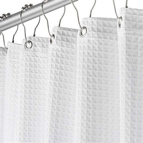 Creative Scents Fabric White Shower Curtain For Bathroom