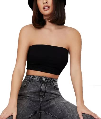 Crop Top Basico Strapless Cuotas sin interés