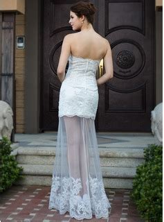 A Line Princess Sweetheart Floor Length Detachable Satin Tulle Wedding