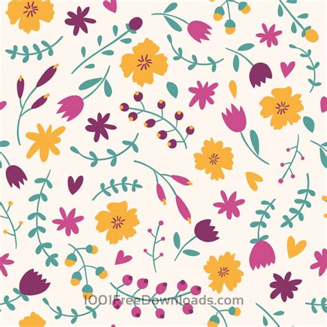 Free Vectors Seamless Floral Pattern Abstract