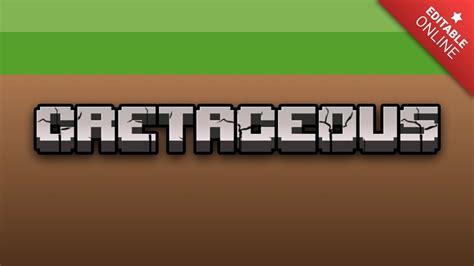 Cretaceous 3D Minecraft Generatore Di Effetti Di Testo