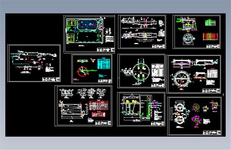 污水处理厂设计图纸autocad 2004模型图纸下载 懒石网