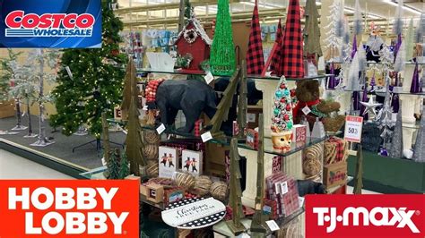 HOBBY LOBBY TJ MAXX COSTCO CHRISTMAS DECORATIONS DECOR SHOP WITH ME