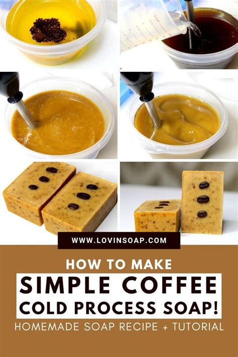 Simple Coffee Soap Recipe Homemade Soap Recipes Soap Making Recipes