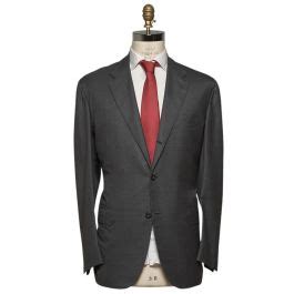 Kiton Gray Wool Micron Suit Isuit