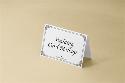 Folded Wedding Card Free Mockup — Free Mockup World