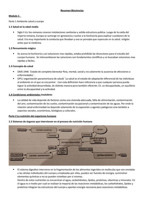 Resumen Biociencias Resumen Biociencias Modulo Parte Ambiente