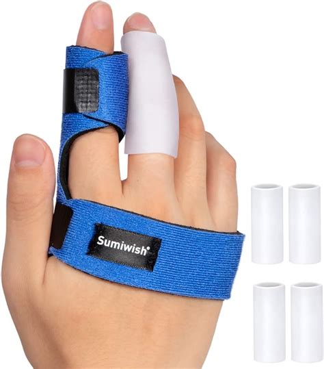 Buy Sumiwish 1PCS Trigger Finger Splint 4PCS Silicone Finger Cots