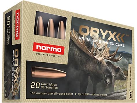 Norma Oryx 22 250 Remington Ammo 55 Grain Bonded Jacketed Soft Point