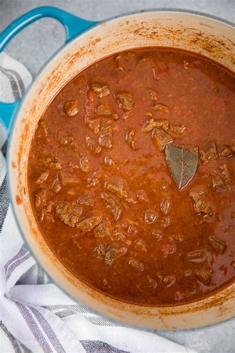 Authentic Hungarian Goulash Tender Beef Stew Stove And Slow Cooker Recipe