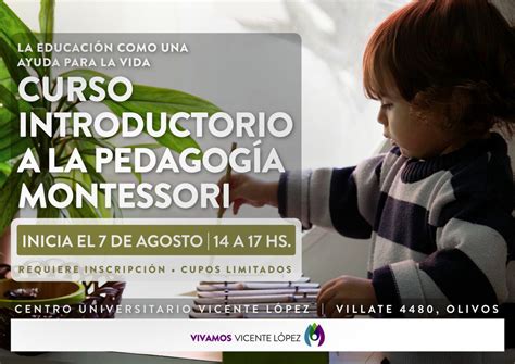 Curso Introducci N A La Pedagog A Montessori La Educaci N Como Una