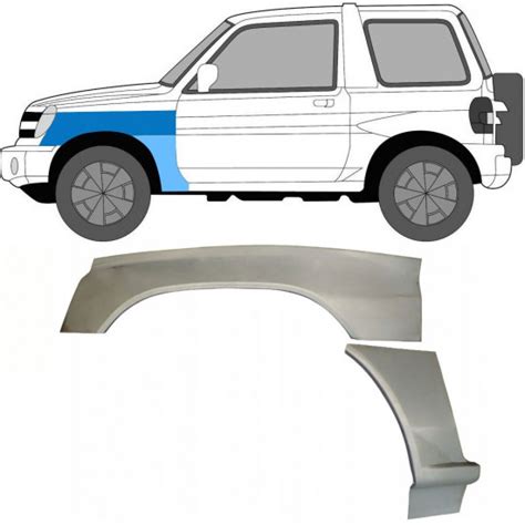 Mitsubishi Pajero Pinin 1998 Voorspatbord Reparatiepaneel Set