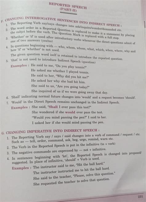 Direct Indirect Speech English Assignment Teachmint