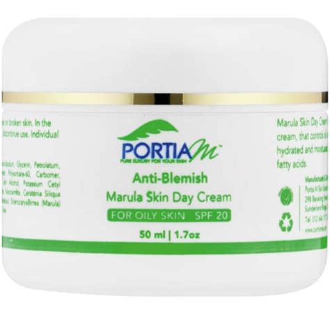 Portia M Anti Blemish Marula Skin Day Cream Ingredients Explained