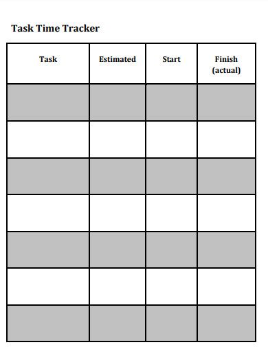 Free 10 Time Tracker Samples In Pdf