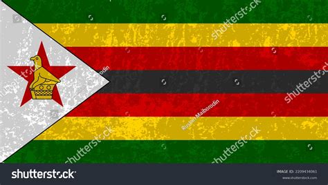 Zimbabwe Flag Official Colors Proportion Vector Stock Vector (Royalty ...