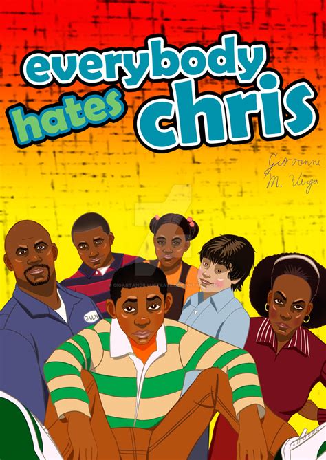 Everybody Hates Chris cartoon illustration by Gioartandillustrate on