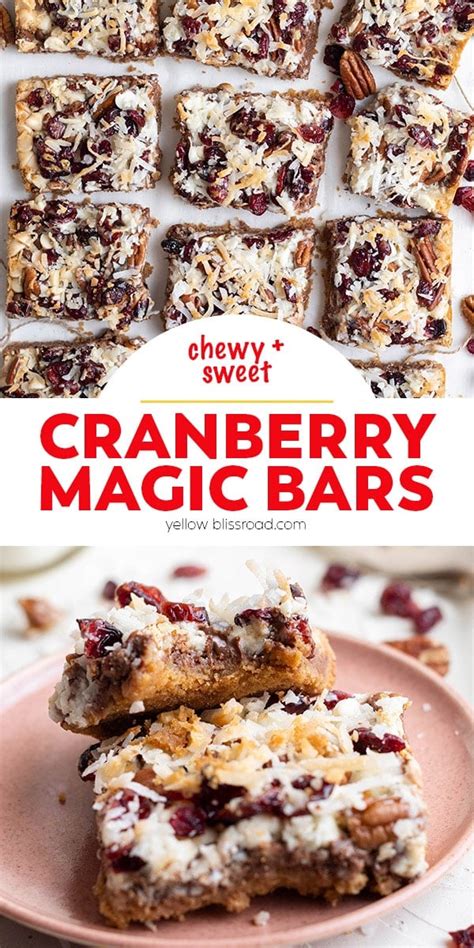 7 Layer Cranberry Chocolate Magic Bars Yellow Bliss Road