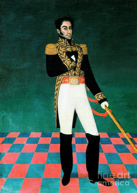 Portrait De Lhomme Politique Et Militaire Venezuelien Simon Bolivar