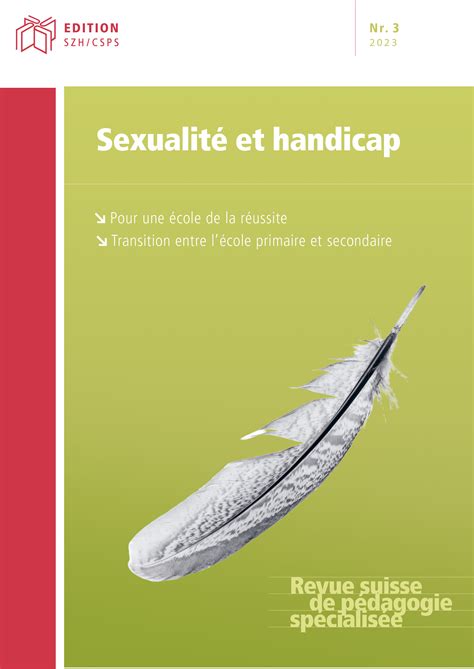 Vol 13 No 03 2023 Sexualité Et Handicap Revue Suisse De Pédagogie