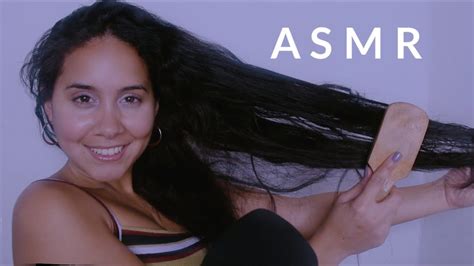 Asmr Hair Brushing W Mouth Sounds And Tapping Longwet Hairlow Light