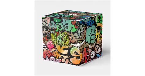 Urban street art Graffiti characters pattern Favor Box | Zazzle