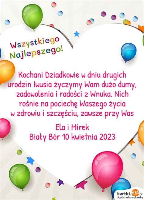 Kochani Dziadkowie w dniu drugich urodzin Iwusia życzymy Wam dużo dumy