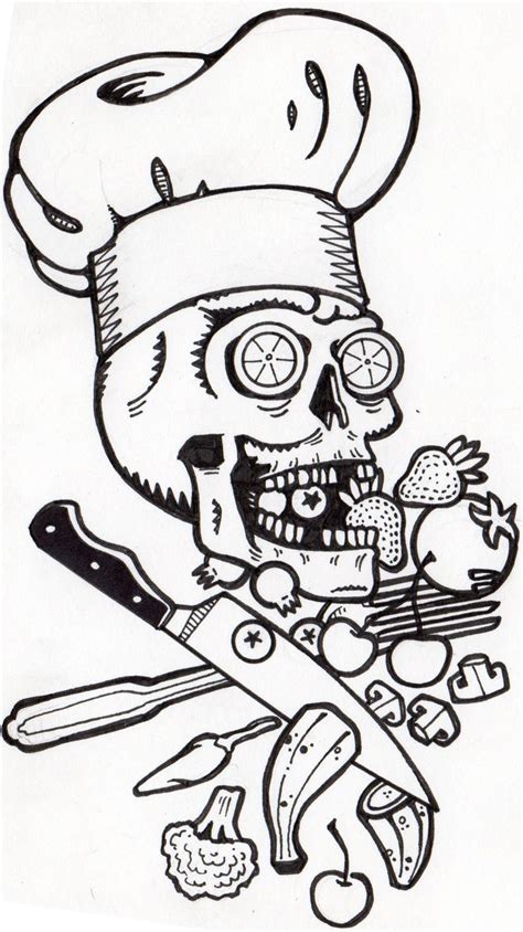 Chef Skull By Tyler Lewis Goshen Chef Tattoo Culinary Tattoos Food