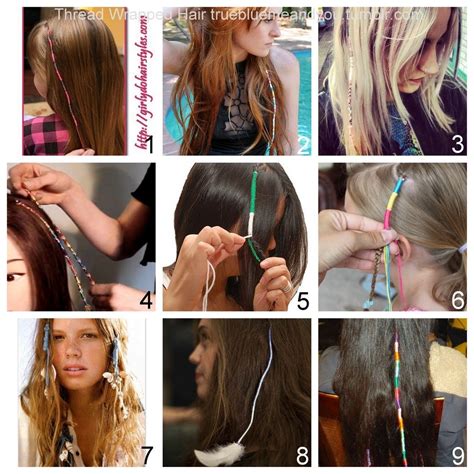 Diy Roundup Of 9 Thread Hair Wraps • Embroidery Floss Hair Wraps By