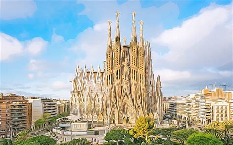 Download Wallpapers Sagrada Familia Barcelona Catalonia Spain 4k