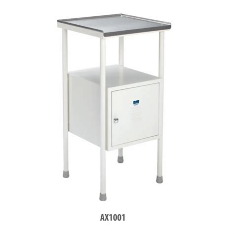 White Stainless Steel Midmark Janak Ax Wardcare Bedside Locker With