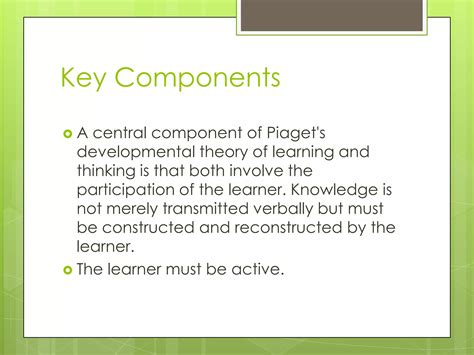Piagets Cognitive Development Theory Ppt