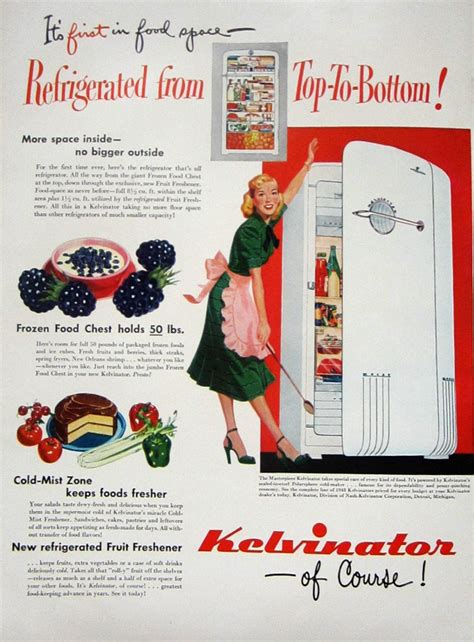 First Refrigerator Advertisement