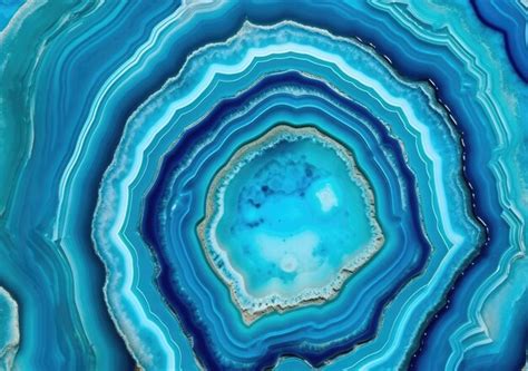 Turquoise Geode Pattern Premium Ai Generated Image