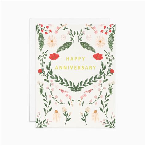 Wildflower Happy Anniversary Card Frankie And Claude