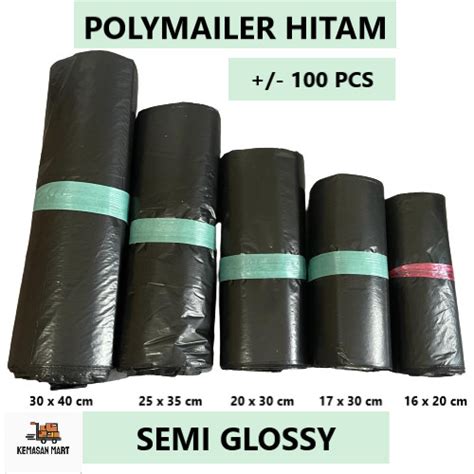 Jual KANTONG PLASTIK POLYMAILER HITAM 16x20 17x30 20x30 25x35 30x40