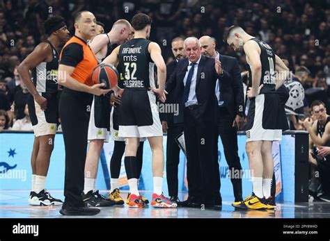 Belgrade Serbia May Head Coach Zeljko Obradovic Of Partizan