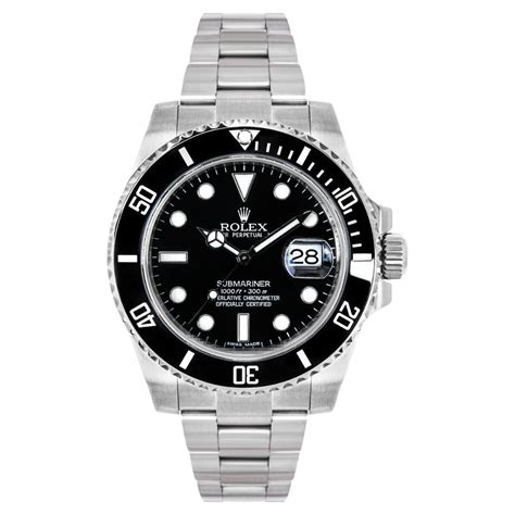 Rolex Submariner Date Black Pvd Dlc Coated Stainless Steel Watch