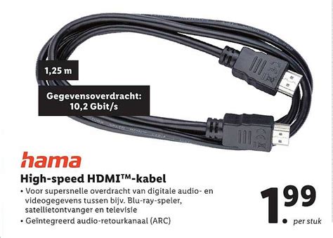 Hama High-Speed HDMI™-Kabel Aanbieding bij Lidl - 1Folders.nl