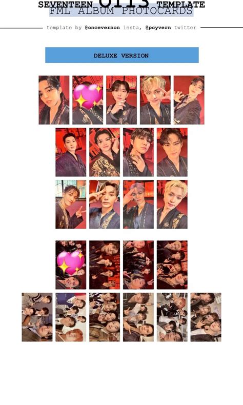 Onhand Seventeen Fml Deluxe Pc Photocards On Carousell