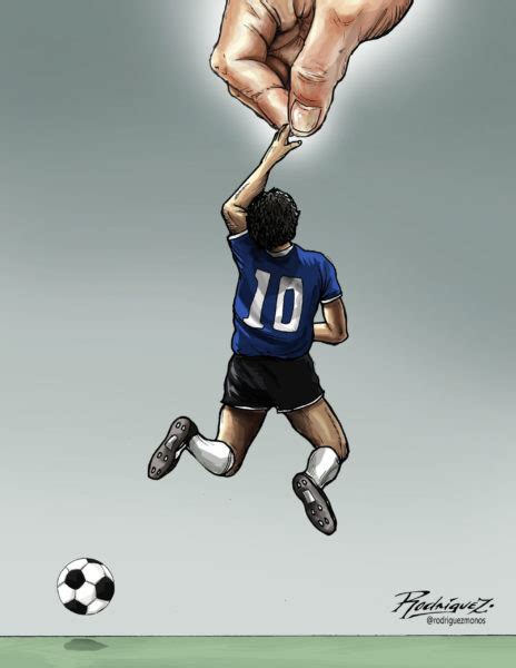 International Tribute to Diego Maradona, the Hand of God - Cartooning ...