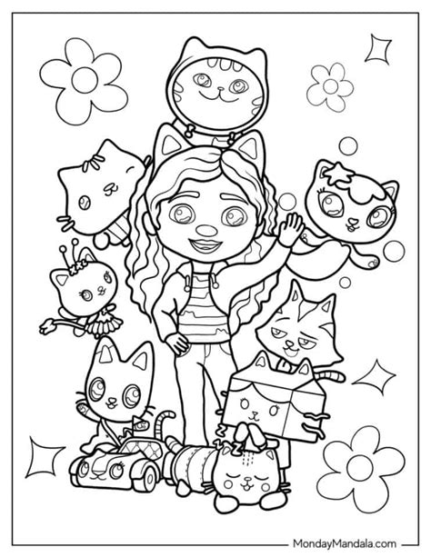 Gabby Dollhouse Coloring Sheet