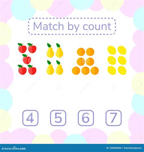 Illustration Compte Du Jeu Pour Les Enfants Pr Scolaires Mathe